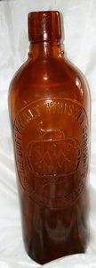 Rare Vintage Duffys Malt Whiskey Amber Glass Bottl